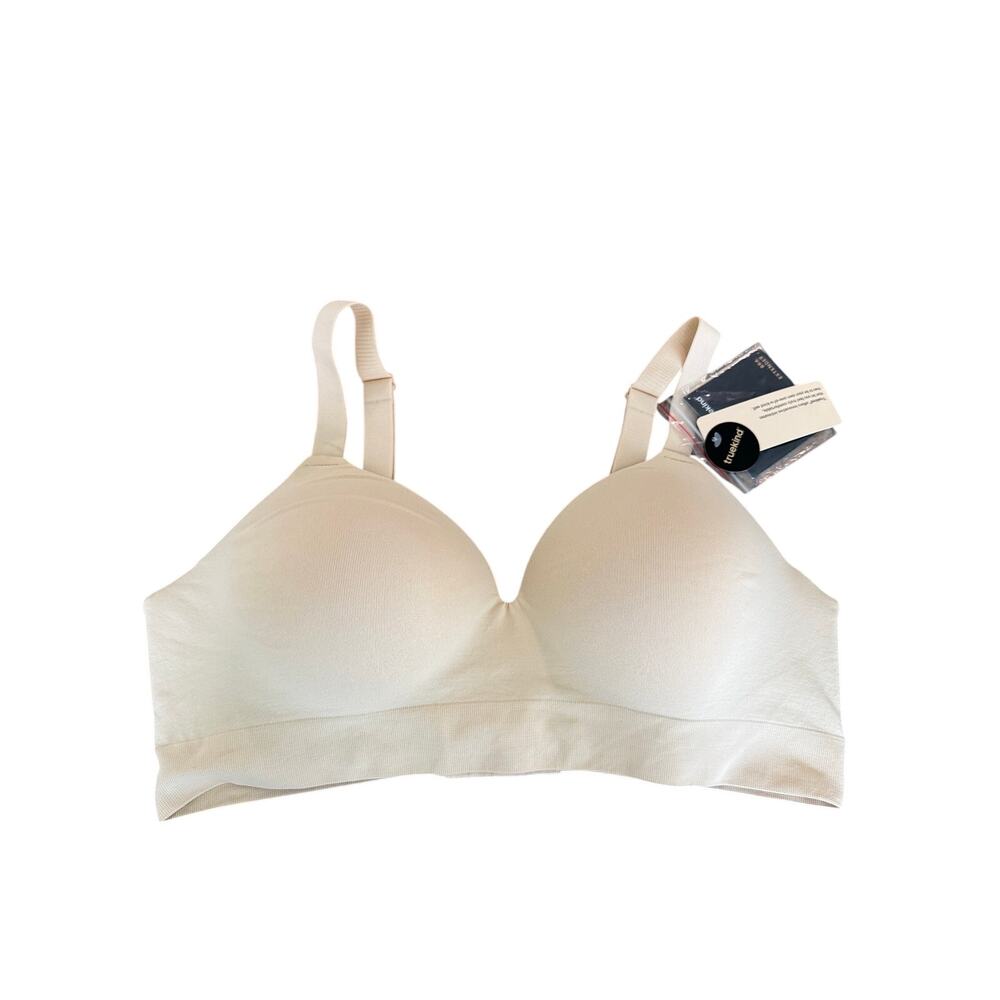 Truekind Supportive Comfort Wireless Shaping Bra XL Nude Beige NWT + Extender